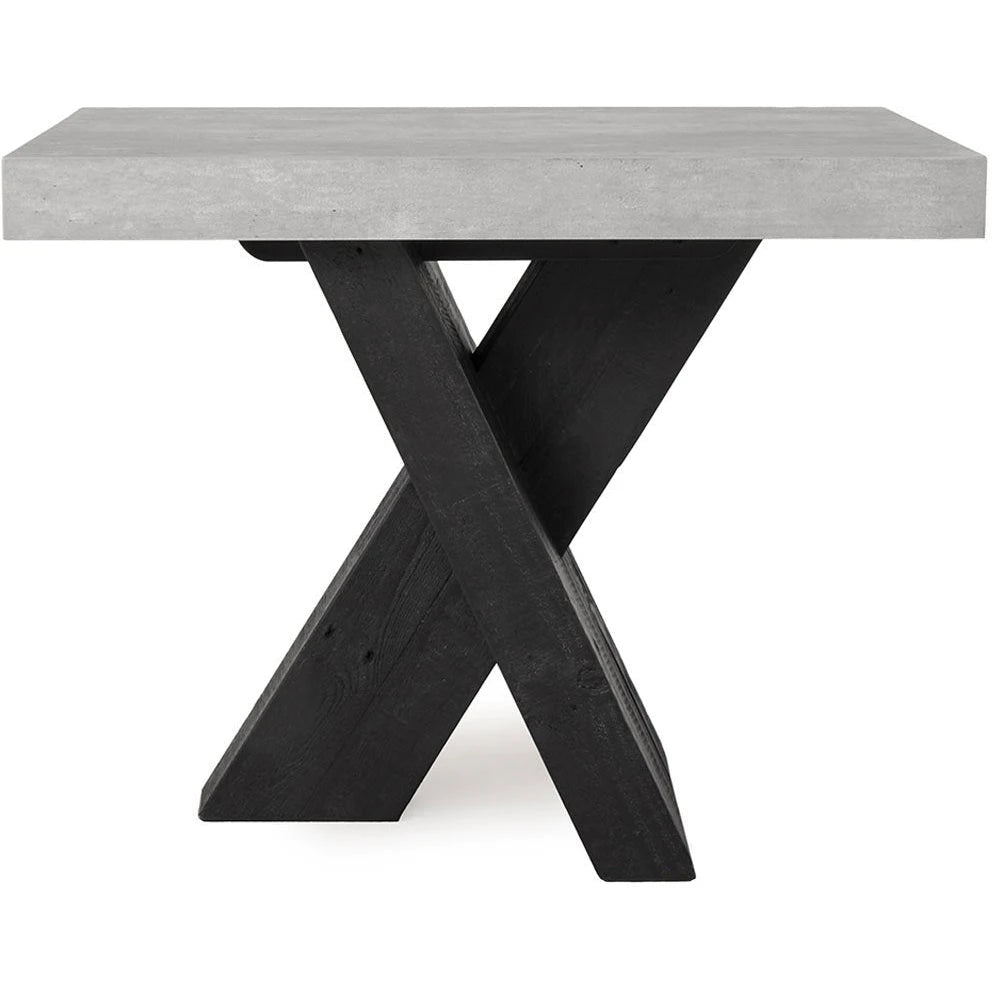 Durant 28&quot; End Table Carbon Black/Weathered Cement