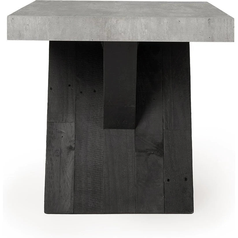 Durant 28&quot; End Table Carbon Black/Weathered Cement