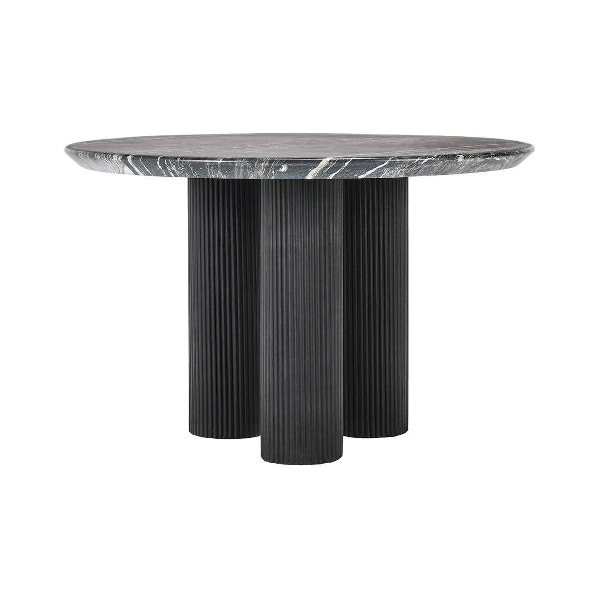 Adrian 47" Round Black Dining Table