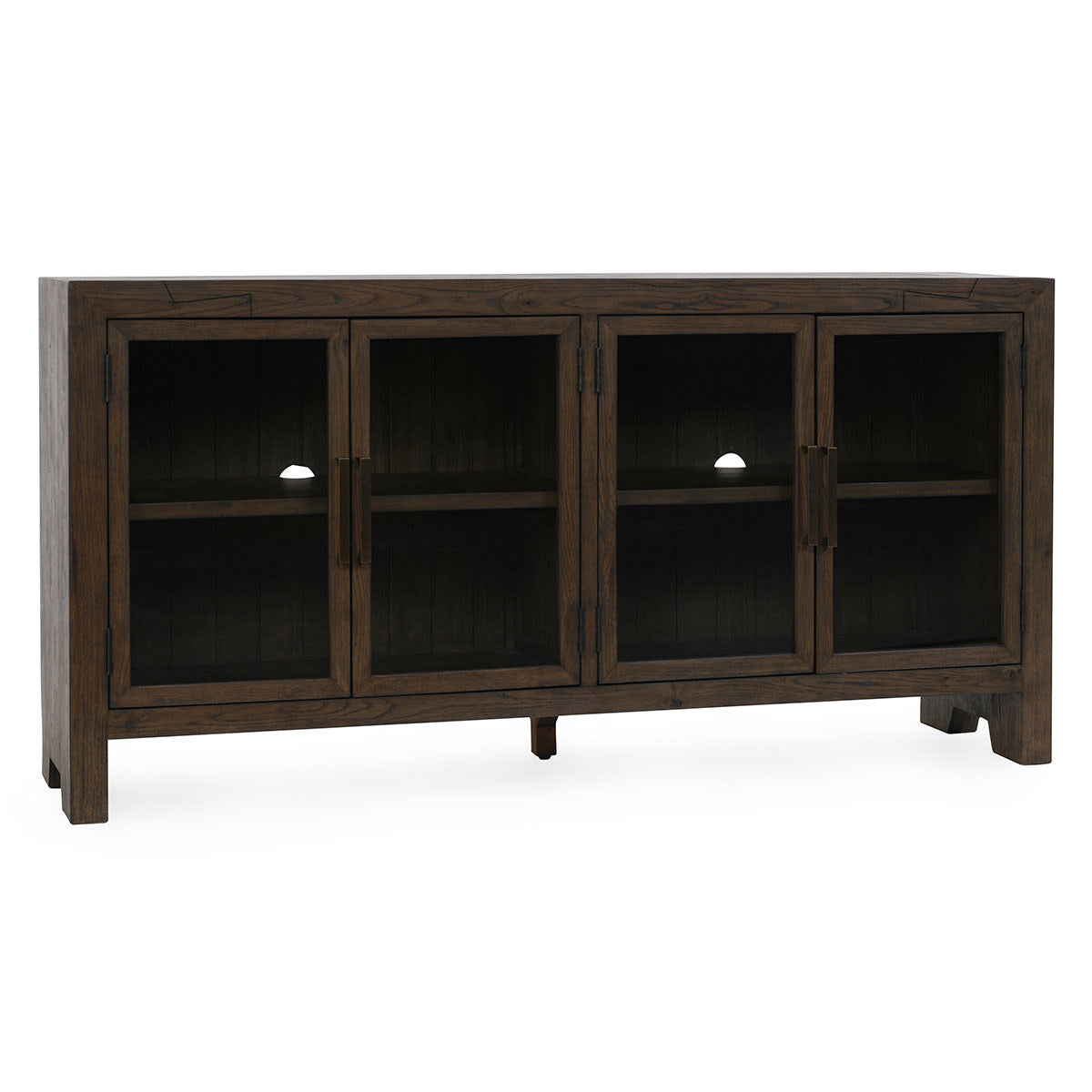 Troy Reclaimed Oak 4-Door Buffet Suede Brown