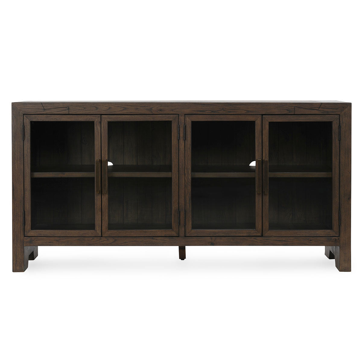 Troy Reclaimed Oak 4-Door Buffet Suede Brown