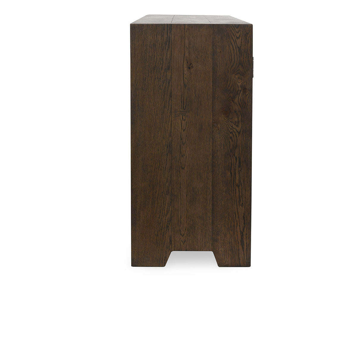 Troy Reclaimed Oak 4-Door Buffet Suede Brown