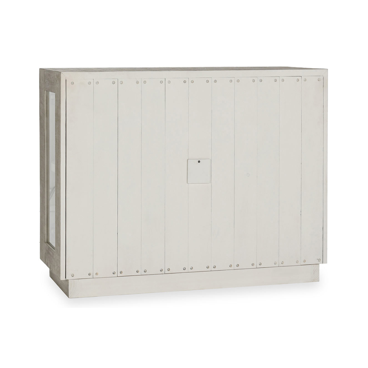 Larson Reclaimed Pine 2-Door Cabinet Distressed Ivory