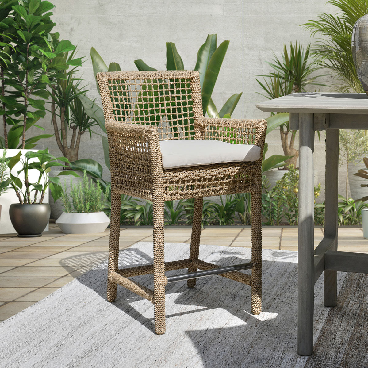 Woven Outdoor Counter Stool