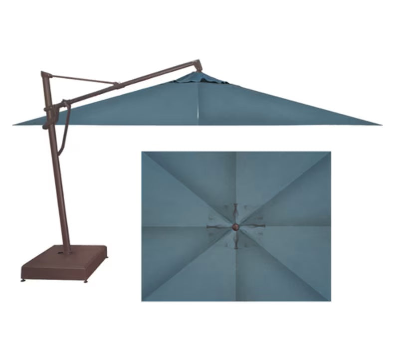 Treasure Garden 10x13 Foot Cantilever Umbrella with Base Rectangular