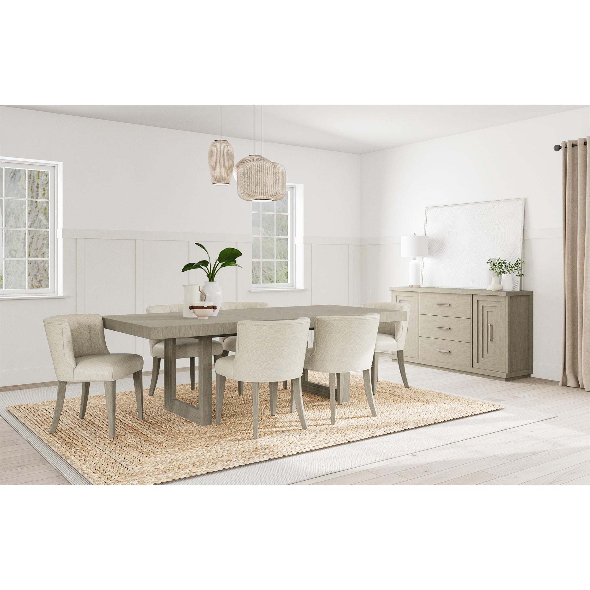 Stepstone Mist 7-Pc Dining Set Extendable (74-92&quot;)