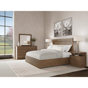 Stepstone Mink Queen Panel Bed with LED lit headboard