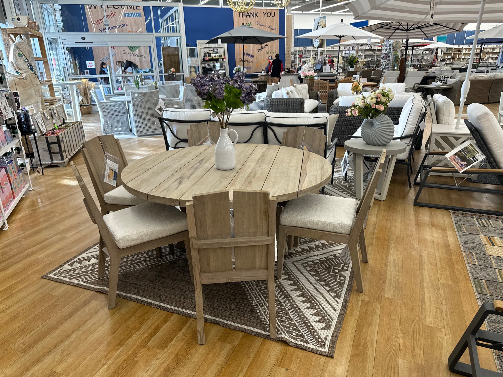 Universal Coastal Living Saratoga Teak Dining Table 60" Round