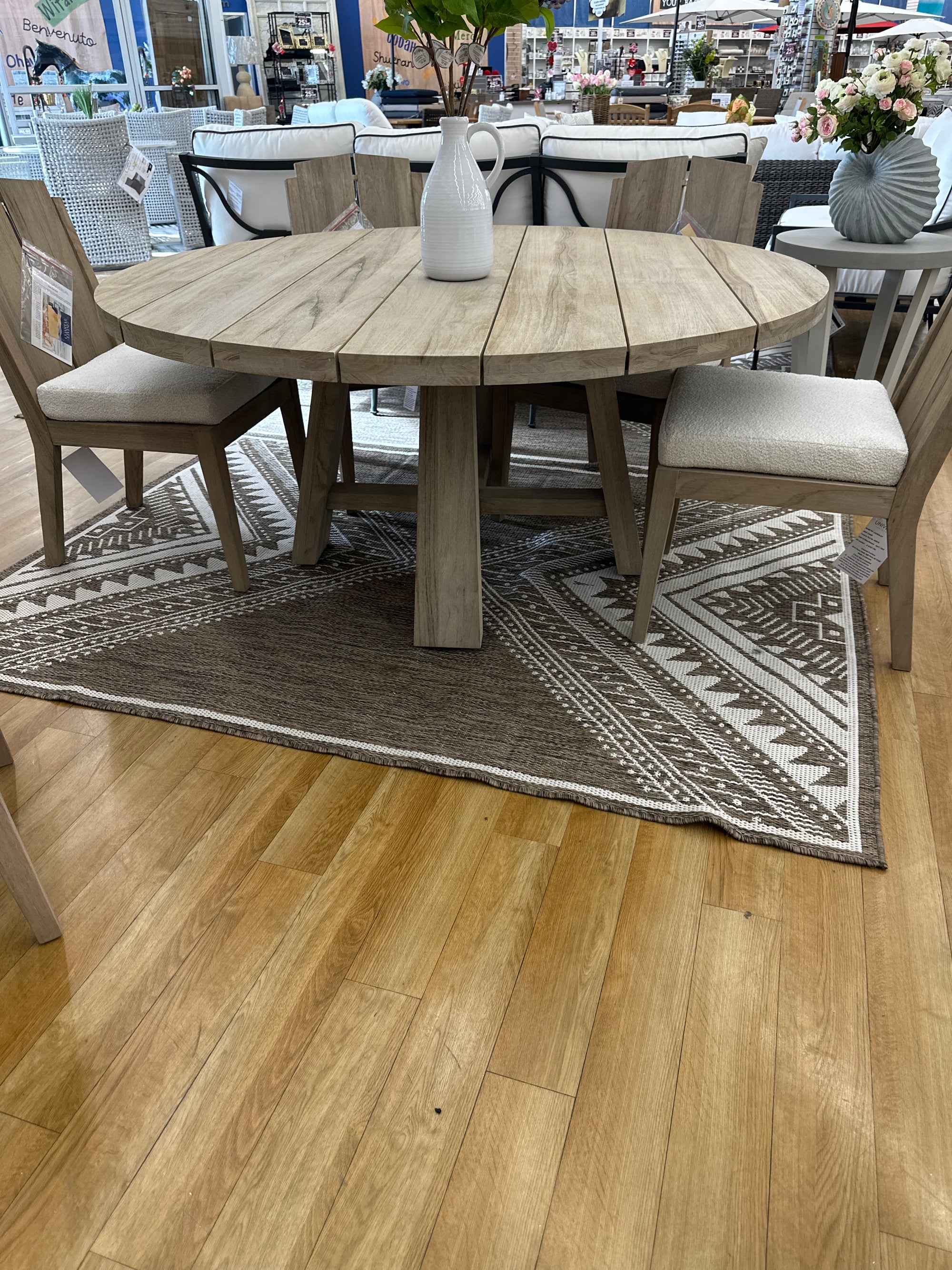 Universal Coastal Living Saratoga Teak Dining Table 60" Round