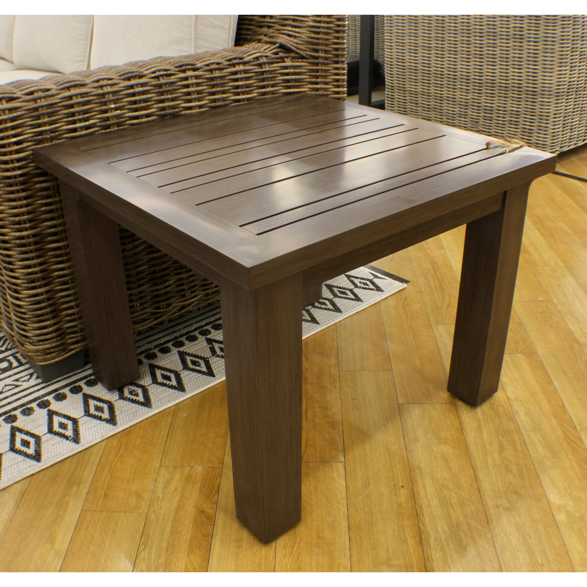 Carmel Brown Outdoor 26&quot; Square End Table