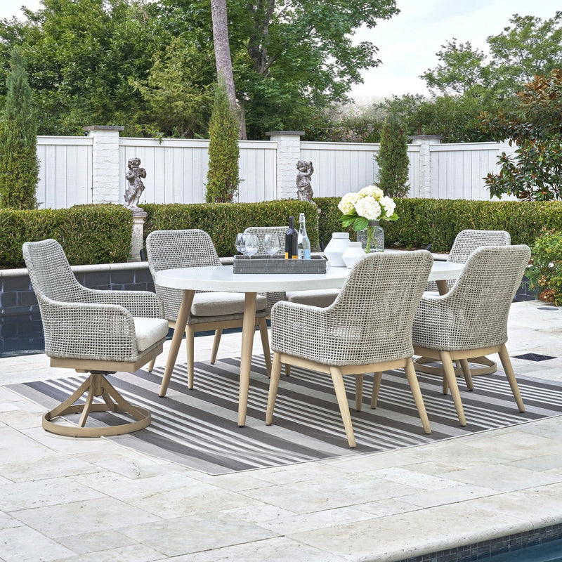 St Barts Open Weave 7pc Outdoor Dining Set