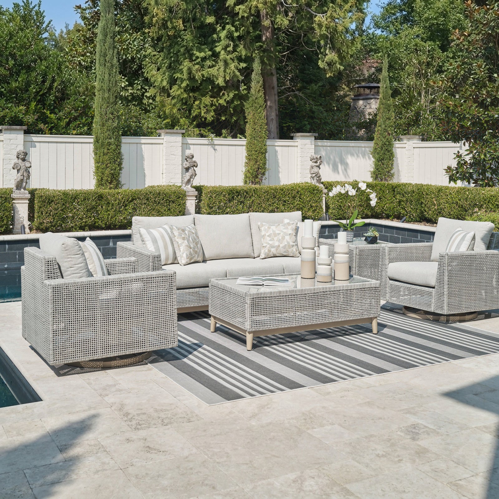 St Barts Open Weave Outdoor 4pc Seating Set