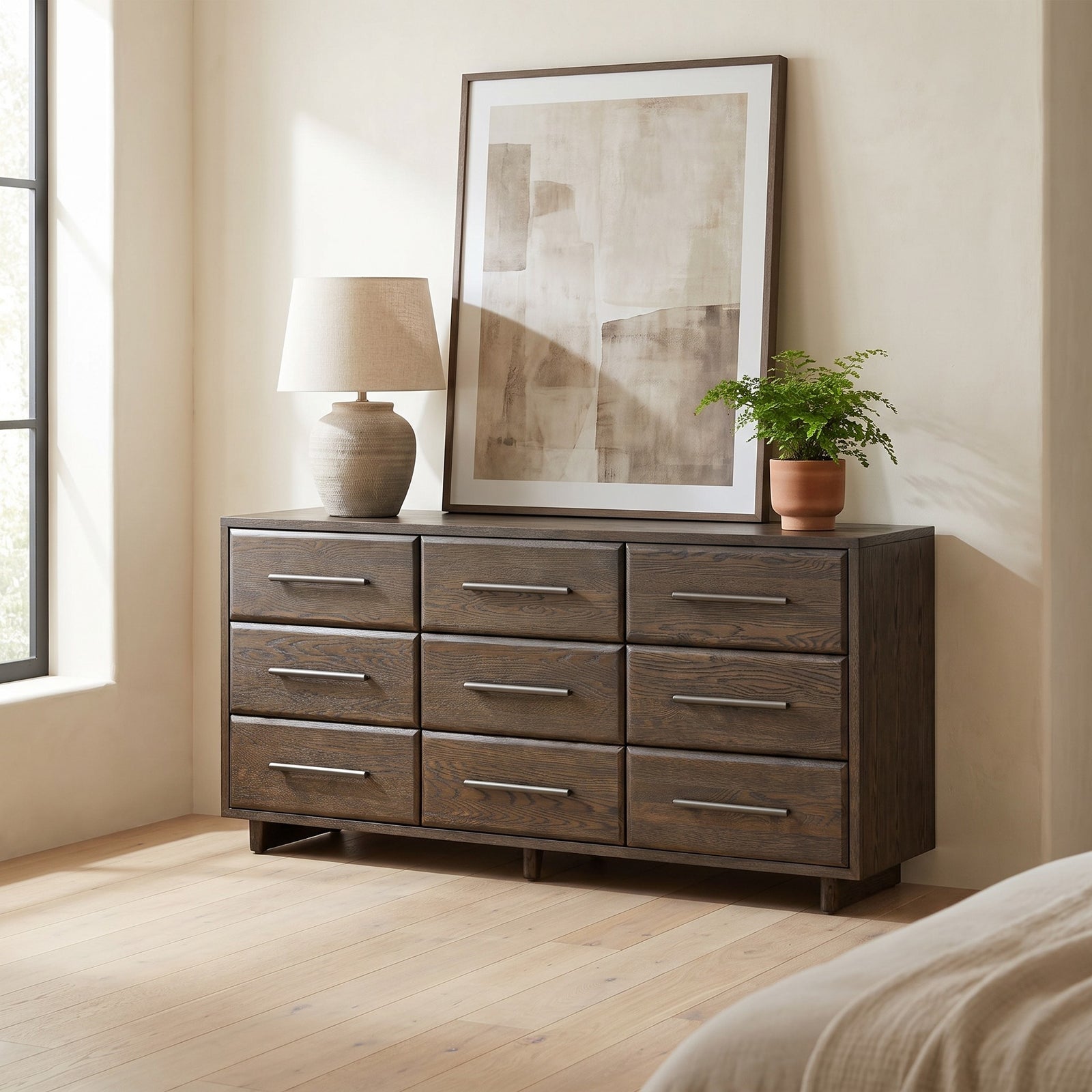 Modern Earth 72" 9-Drawer Dresser