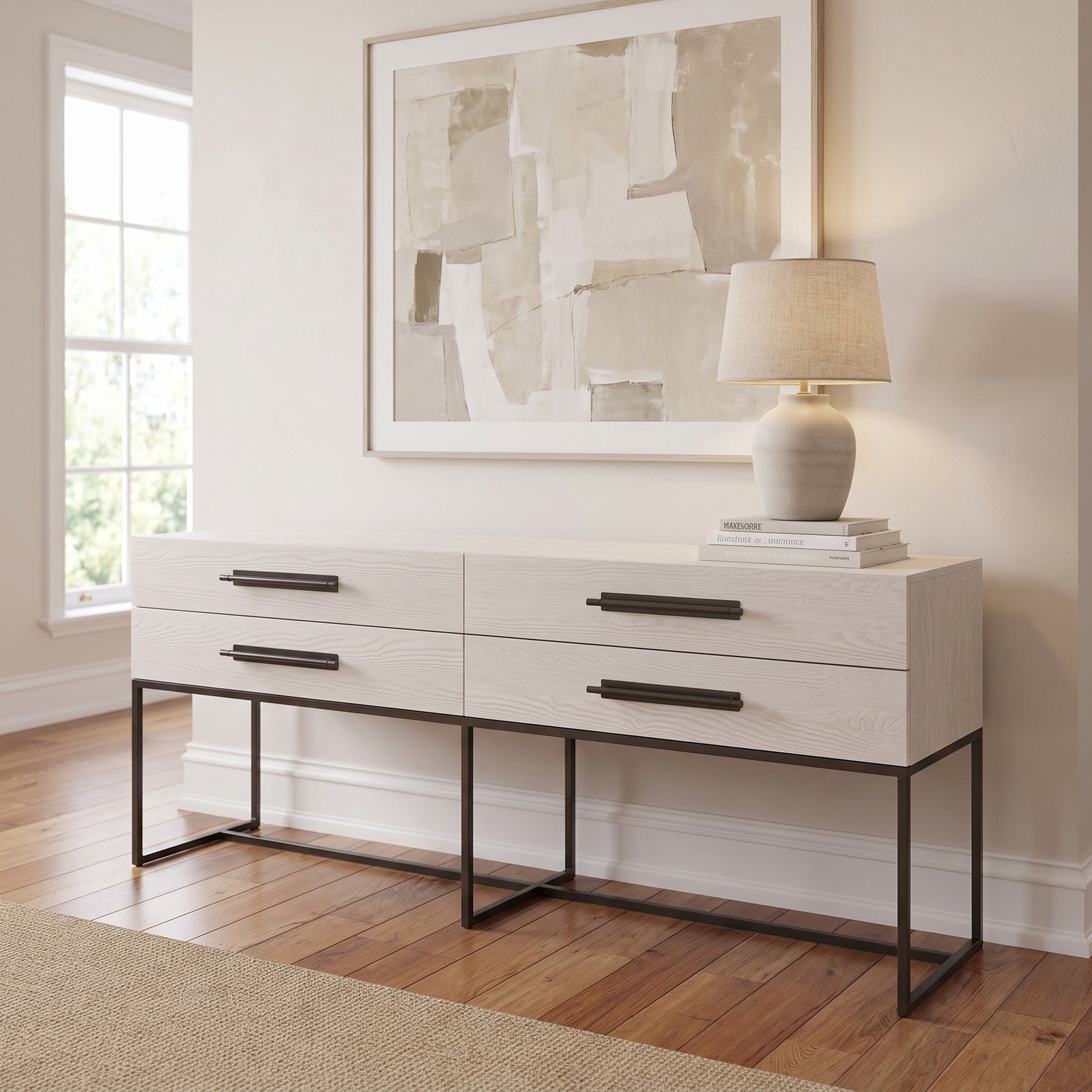 Dwell Glacier Metal Base Console 76"