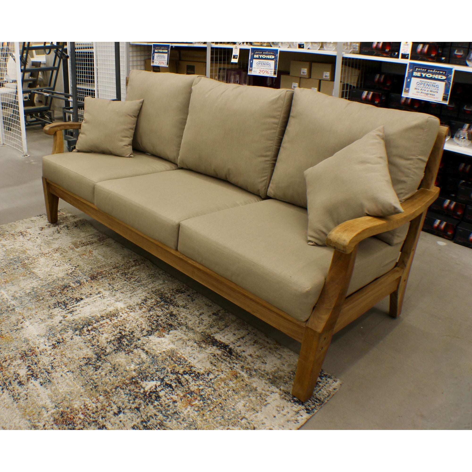 Bermuda Teak 77&quot; Outdoor Sofa