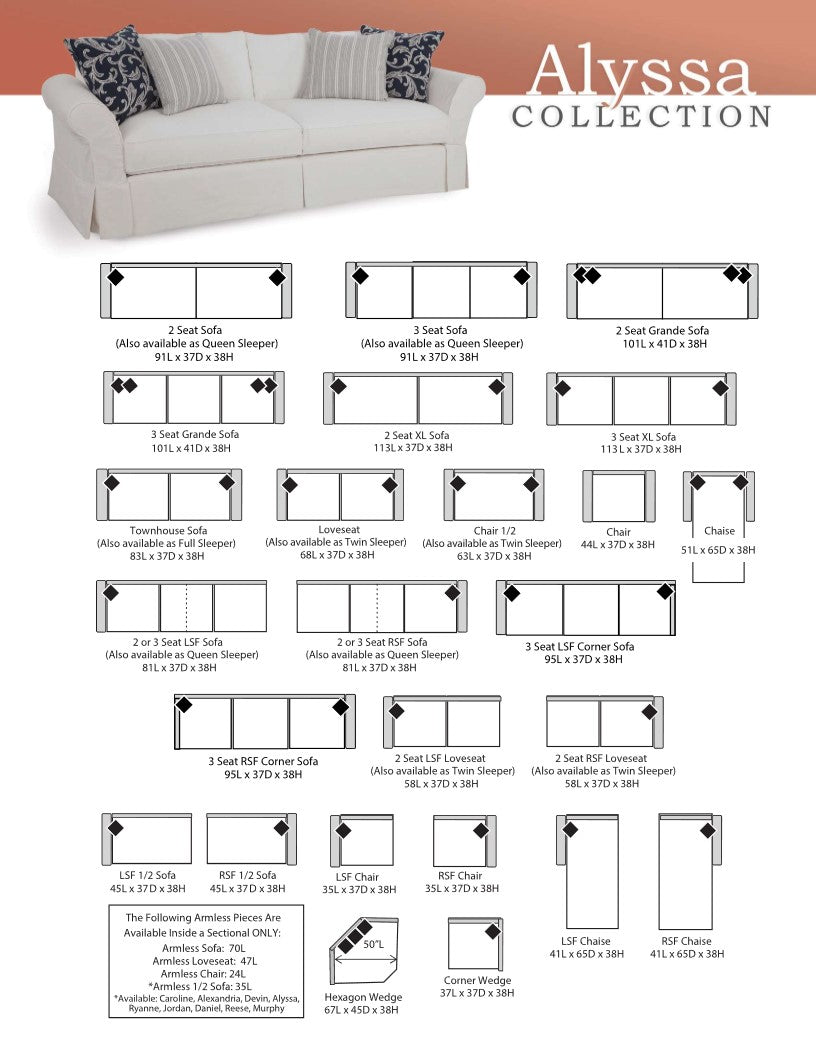 Four Seasons Customizable Alyssa Sofa