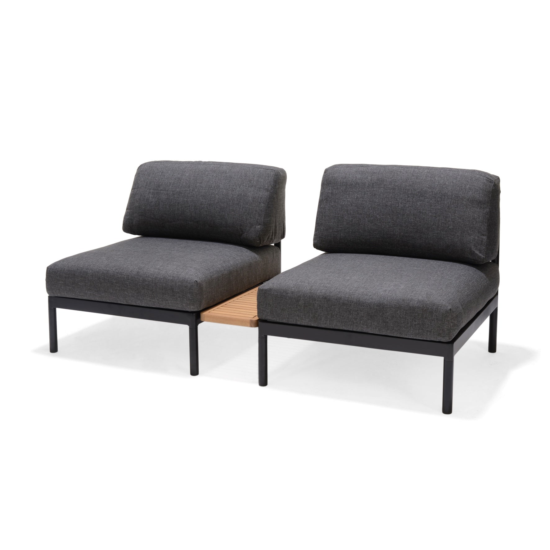 Edgartown Black 3pc Outdoor Seating Set peter andrews