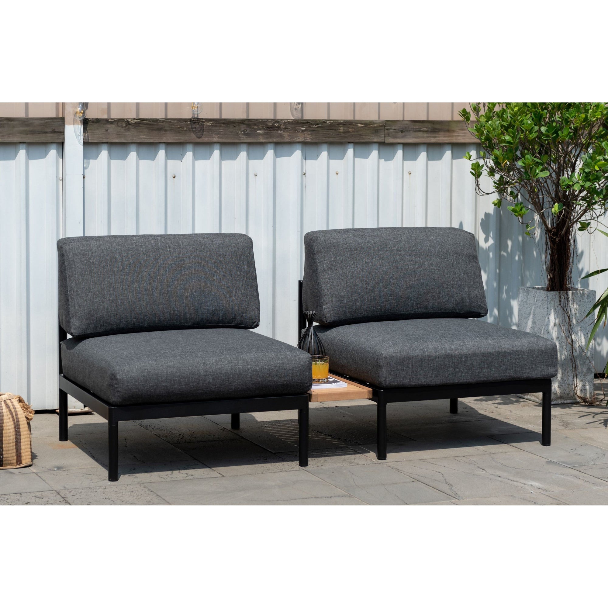 Edgartown  Black 3pc Outdoor Seating Set - New for 2024