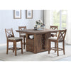 Rustic Wood Extendable (60x30-48&quot;) Pub Height 5pc Dining Set- New FOR 2024