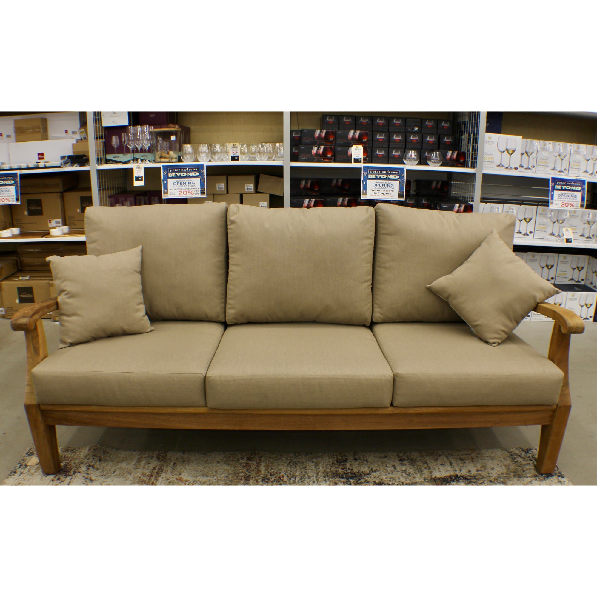 Bermuda Teak 77&quot; Outdoor Sofa