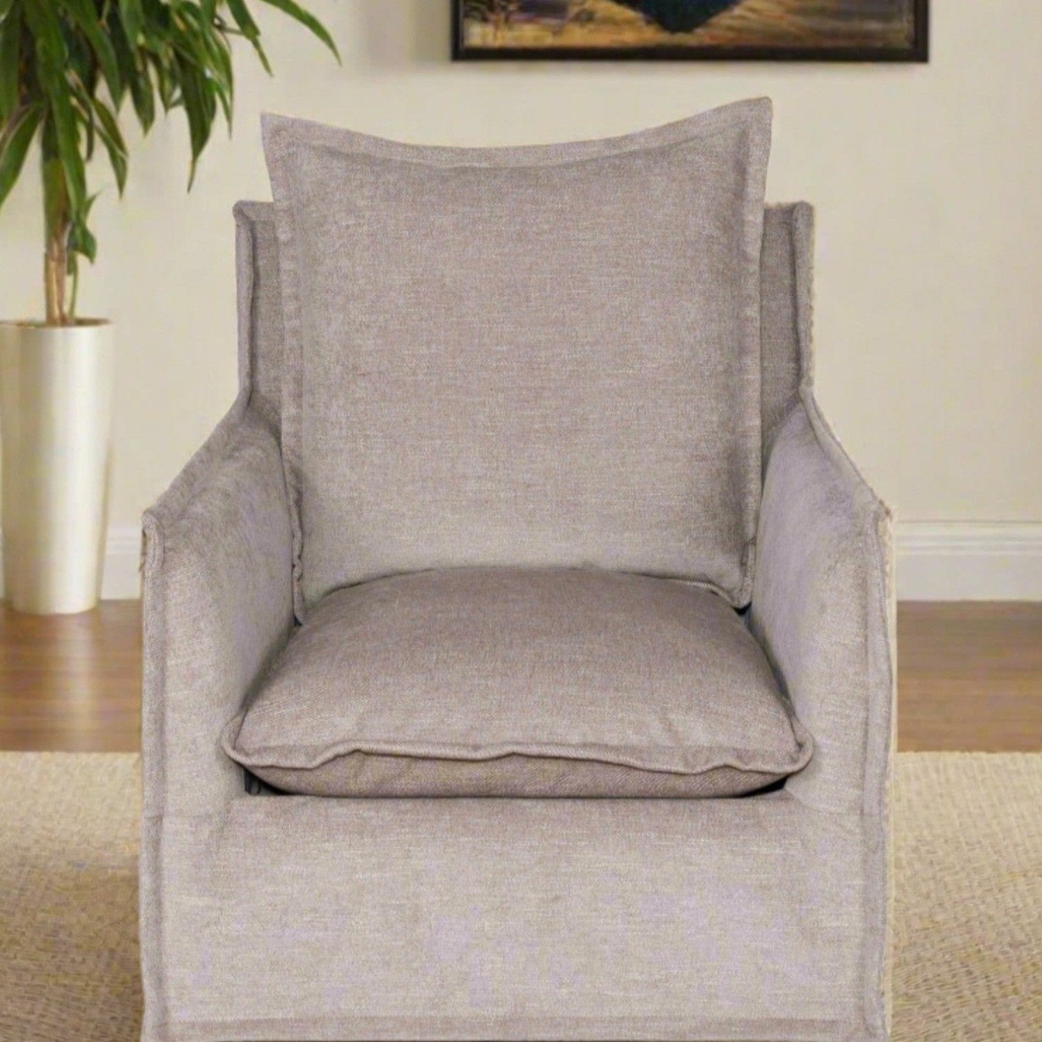 Nomad Snow Swivel Glider in Performance Fabric