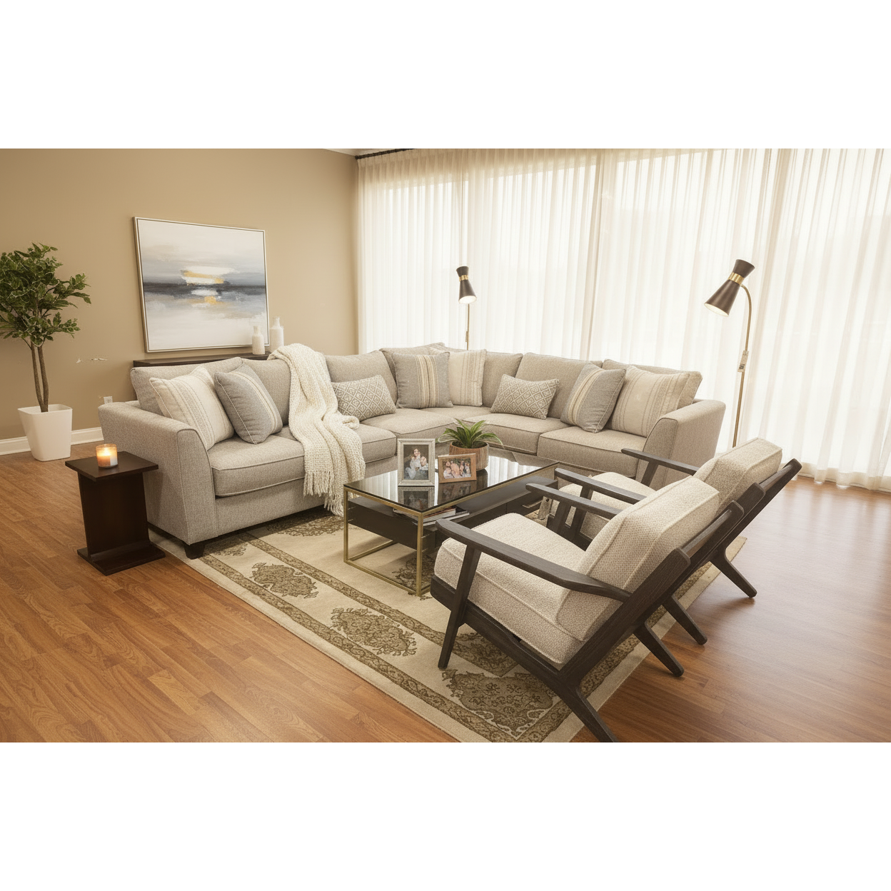 Mineral Tweed 2-Pc Sectional