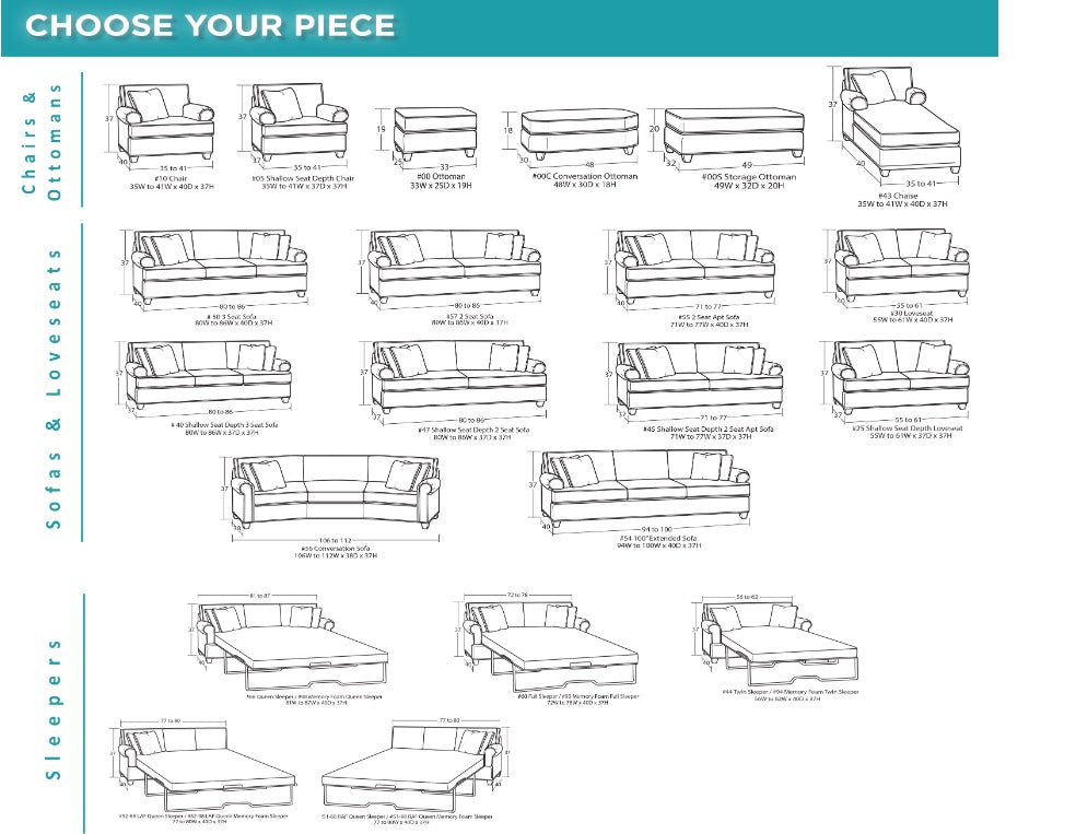 Craftmaster Customizable Transitional  C-9 Sectional