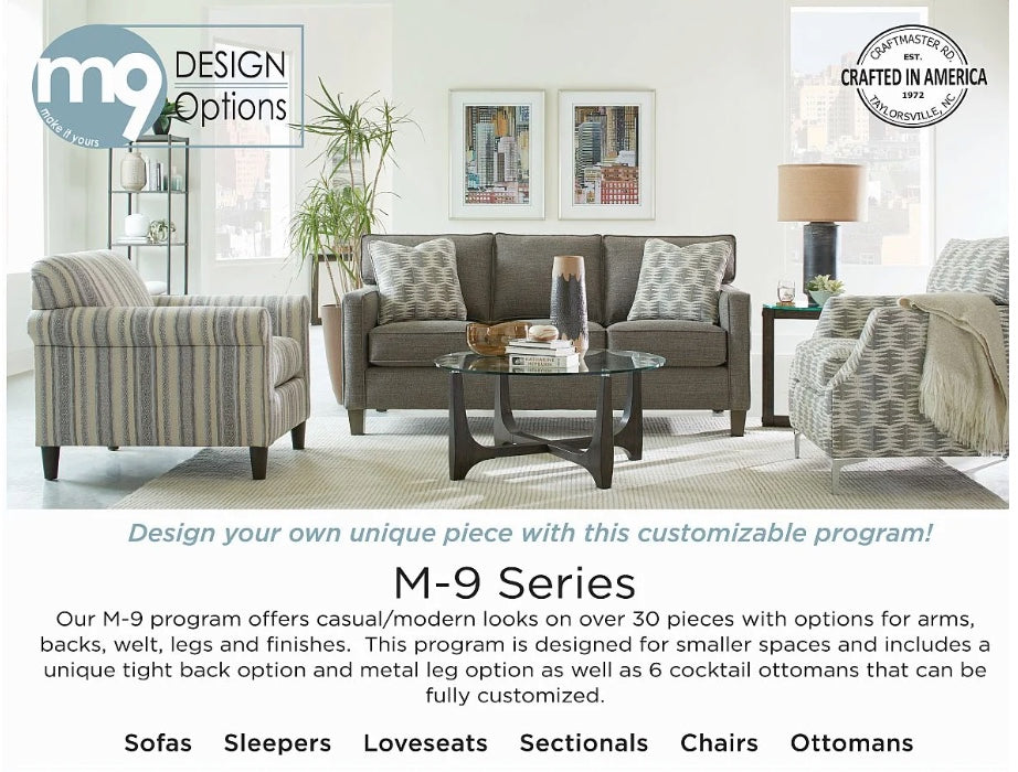 Craftmaster Customizable Modern  M-9 Sofa