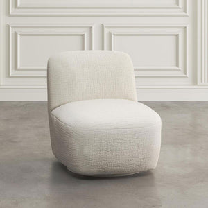Josie Swivel Accent Chair in Mink or Snow — view 4