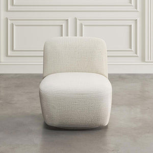 Josie Swivel Accent Chair in Mink or Snow — view 7