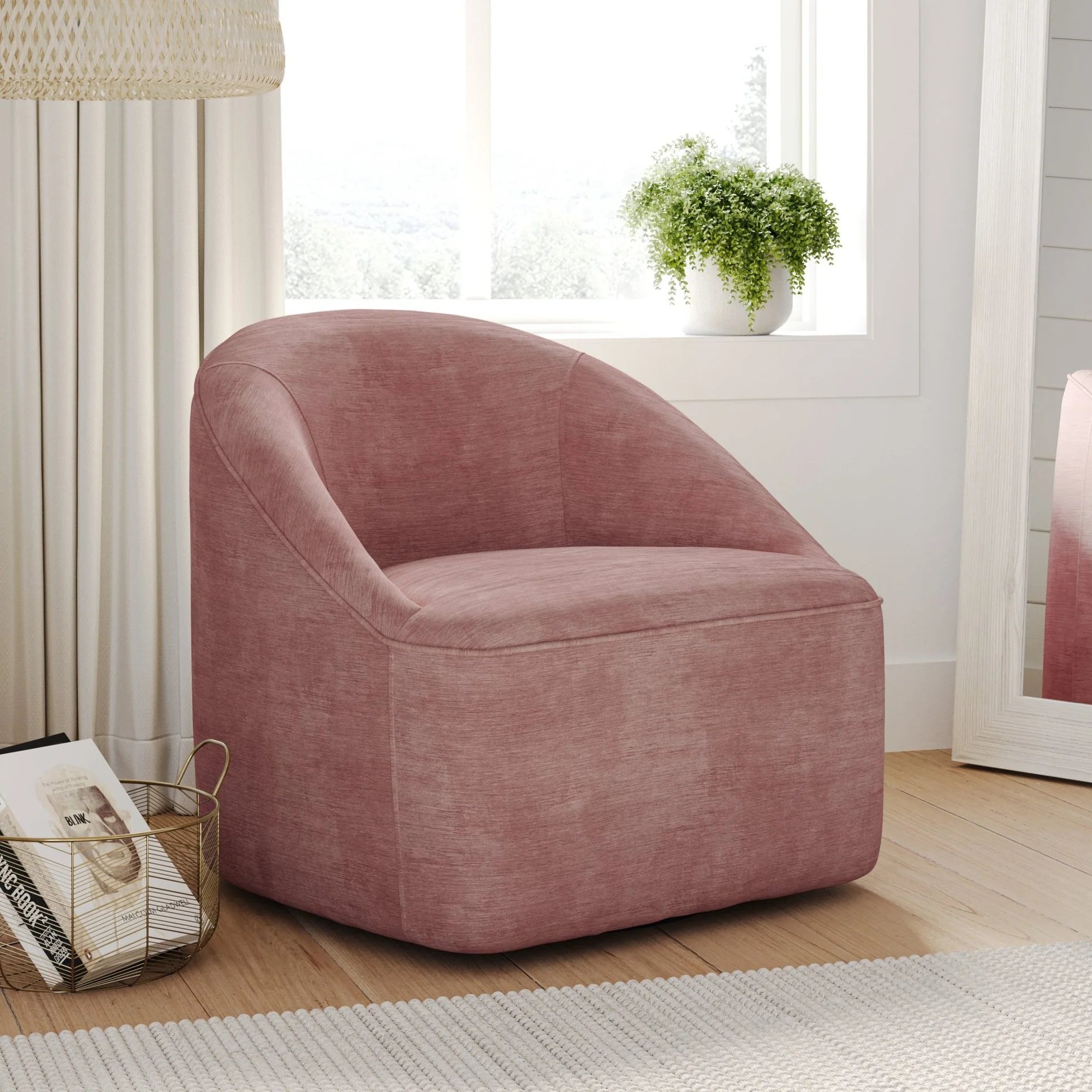 Lulu Lilac Swivel Club Chair