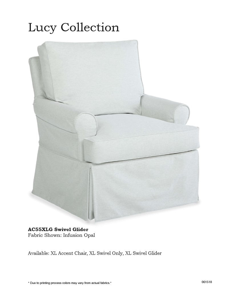 Lucy Customizable Accent Chair or Swivel Glider Chair