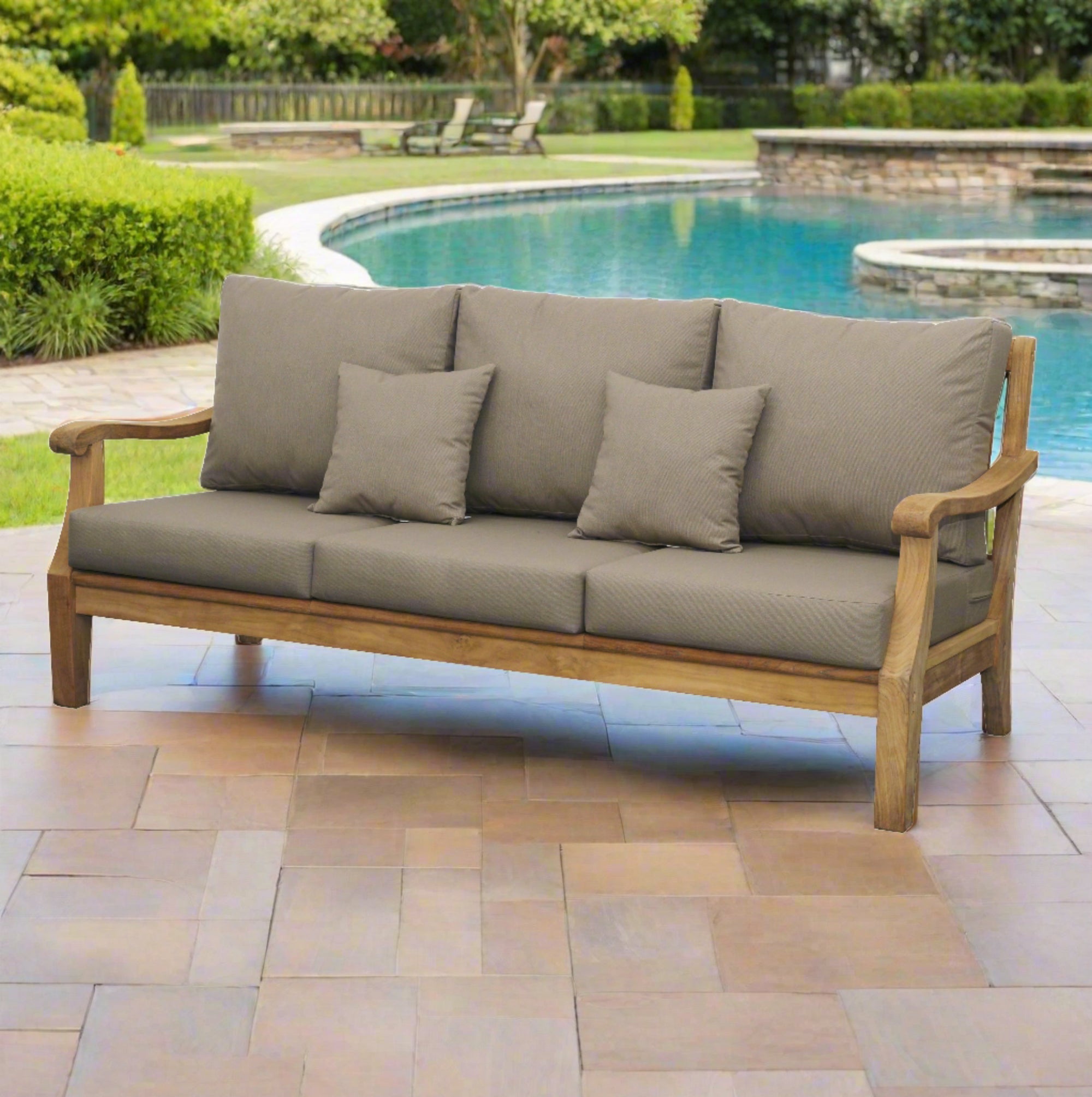 Bermuda Teak 77&quot; Outdoor Sofa