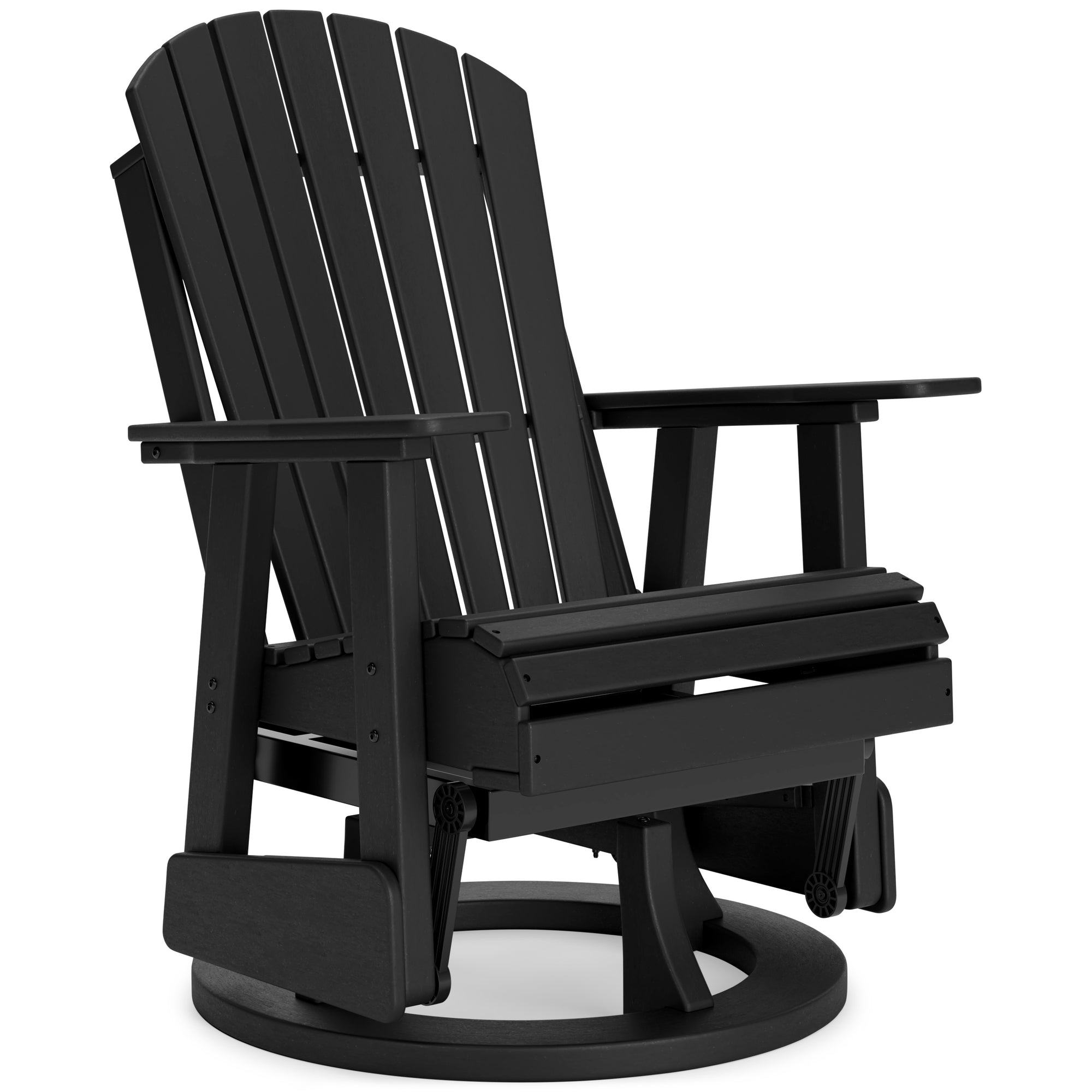 Poly Black Outdoor Swivel Glider Chair
