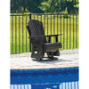 Poly Black Outdoor Swivel Glider Chair