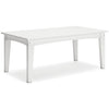 Poly White Outdoor 44&quot; Coffee Table