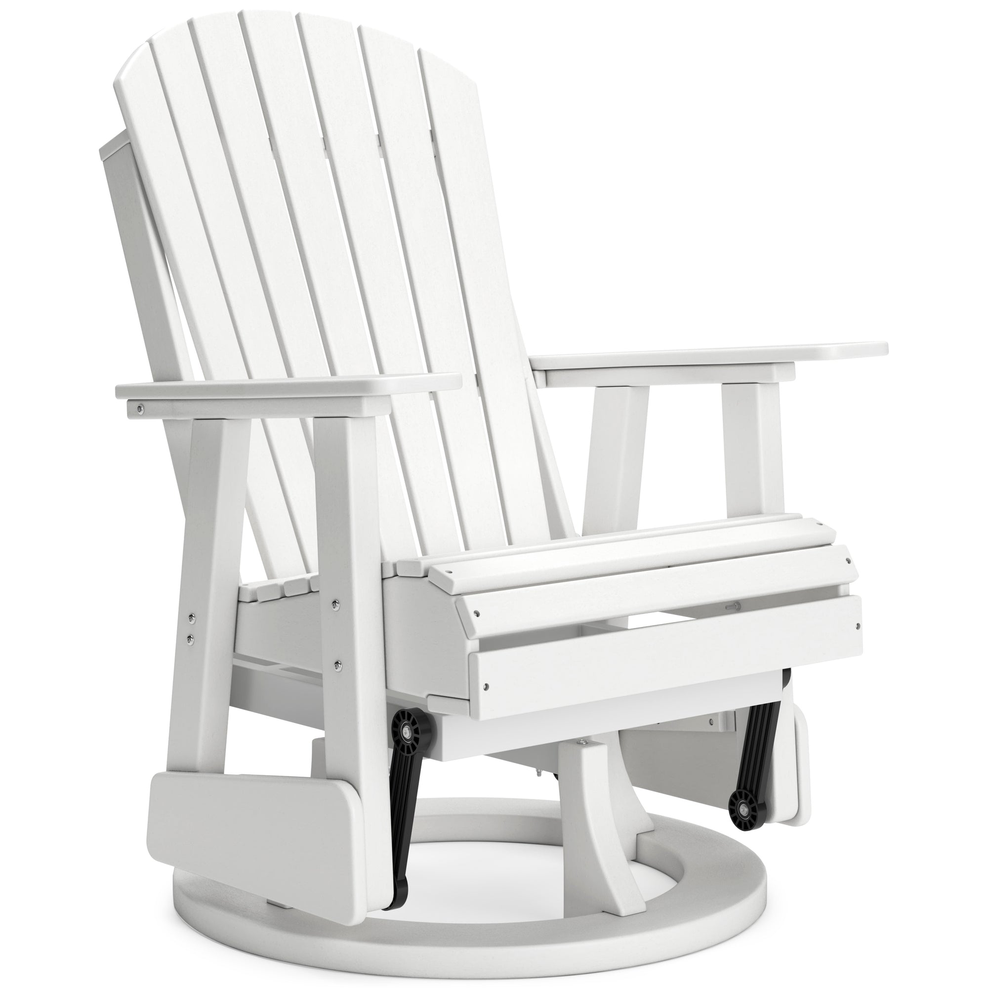 Poly White Outdoor Swivel Glider Chairs