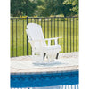 Poly White Outdoor Swivel Glider Chair