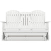 Poly White Outdoor 67&quot; Swivel Glider Loveseat