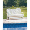 Poly White Outdoor 67&quot; Swivel Glider Loveseat