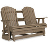 Poly Driftwood Outdoor 67&quot; Swivel Glider Loveseat
