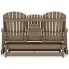 Poly Driftwood Outdoor 67&quot; Swivel Glider Loveseat