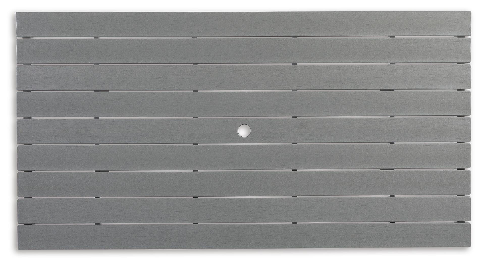 Poly Grey &amp; White Two-Tone 72" Outdoor Counter Height Dining Table