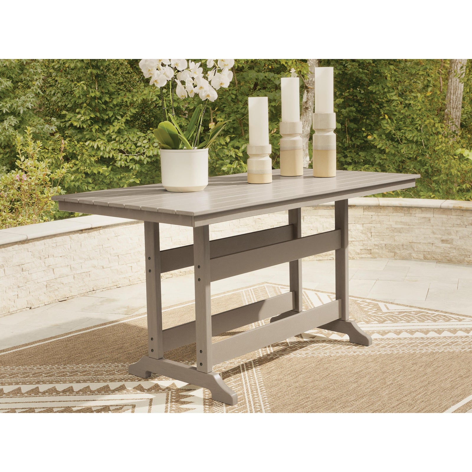 Poly Sand 72" Outdoor Counter Height Dining Table