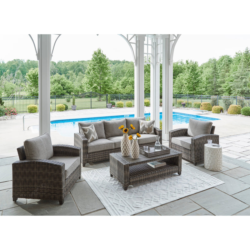 Mystic 4-Piece Outdoor Deep Seating Set (Sofa +2 Club Chairs +Coffee Table)