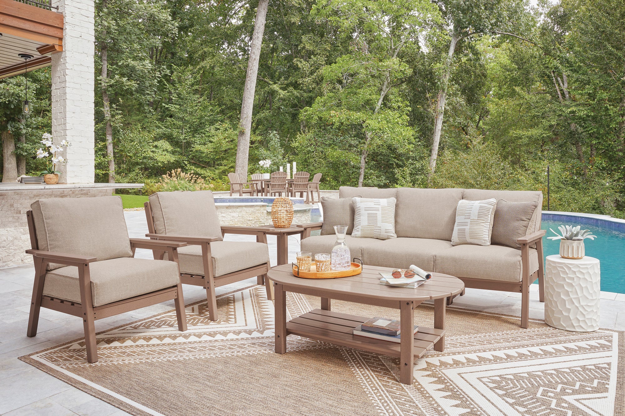 Poly Sand Outdoor Seating Set