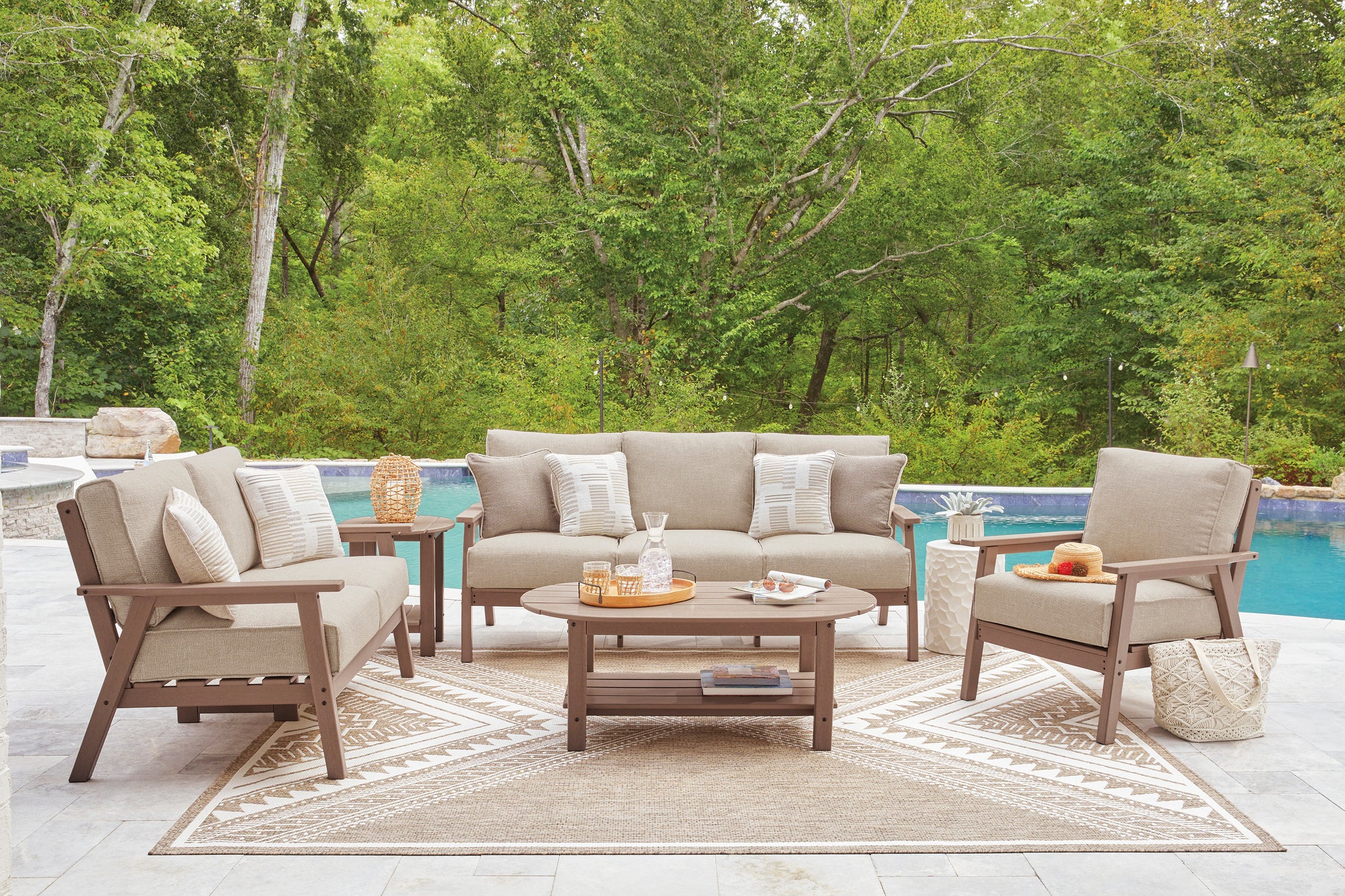 Poly Sand Outdoor Seating Set