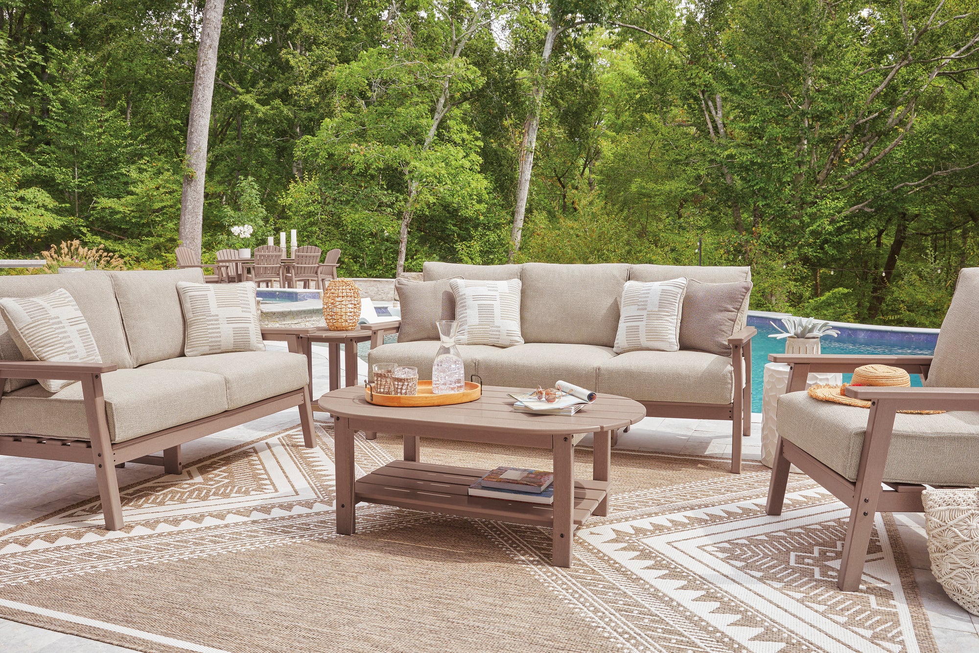 Poly Sand Outdoor Seating Set