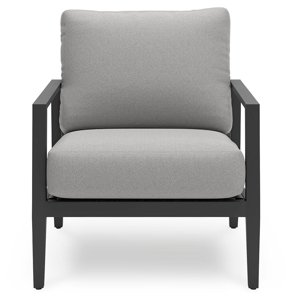 Black Woven Outdoor Club Chair