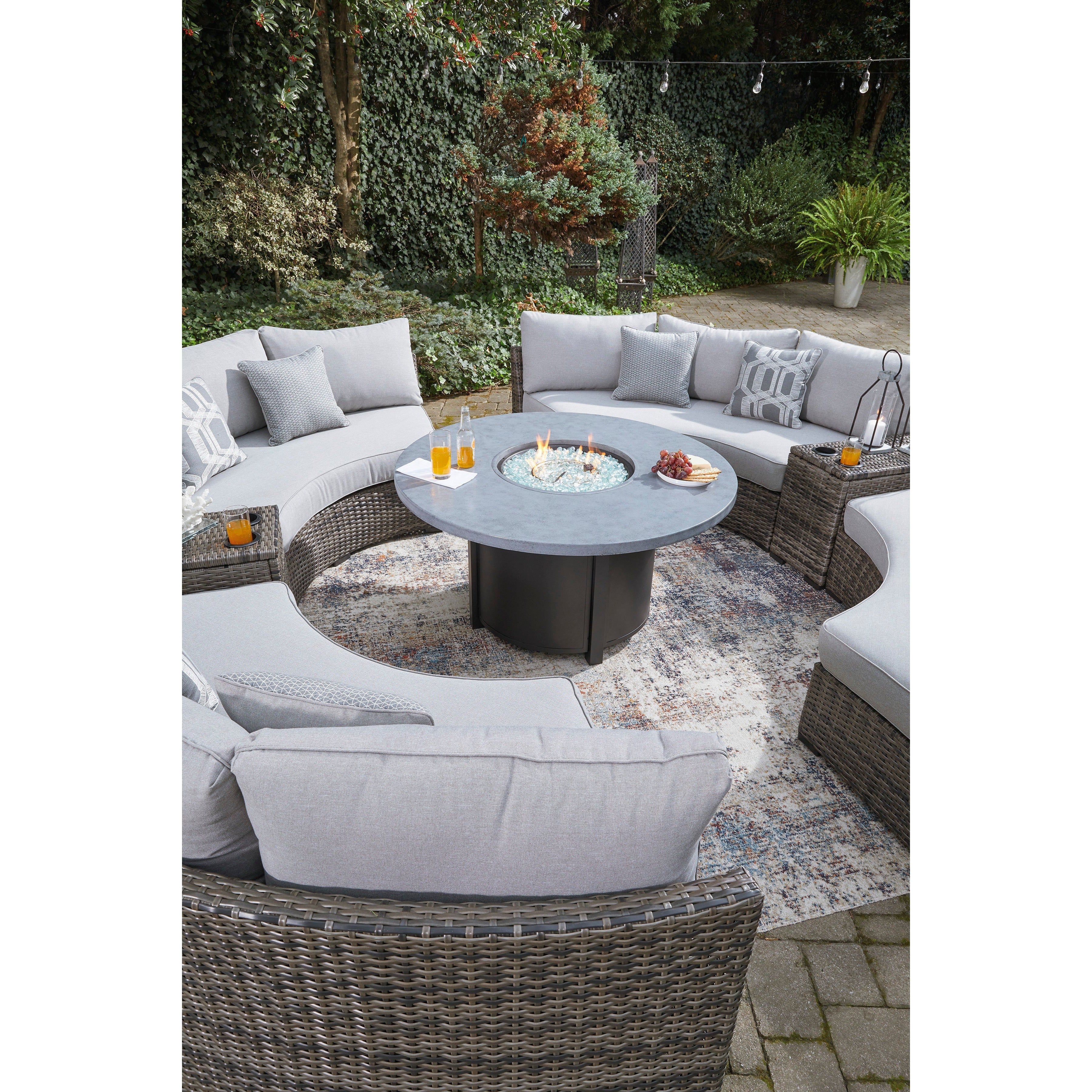 Curved Gray Rattan Outdoor Furniture Sale Cheap Grey Rattan Garden